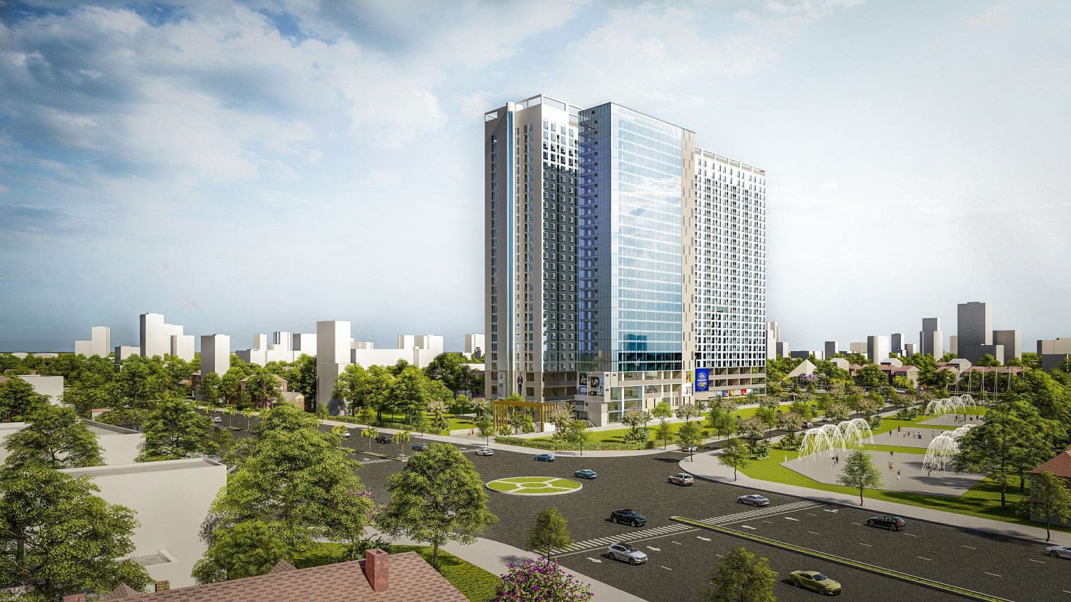 Phối cảnh căn hộ cho thuê Roxana Plaza có vị trí đắc địa cùng không gian sống đẳng cấp.